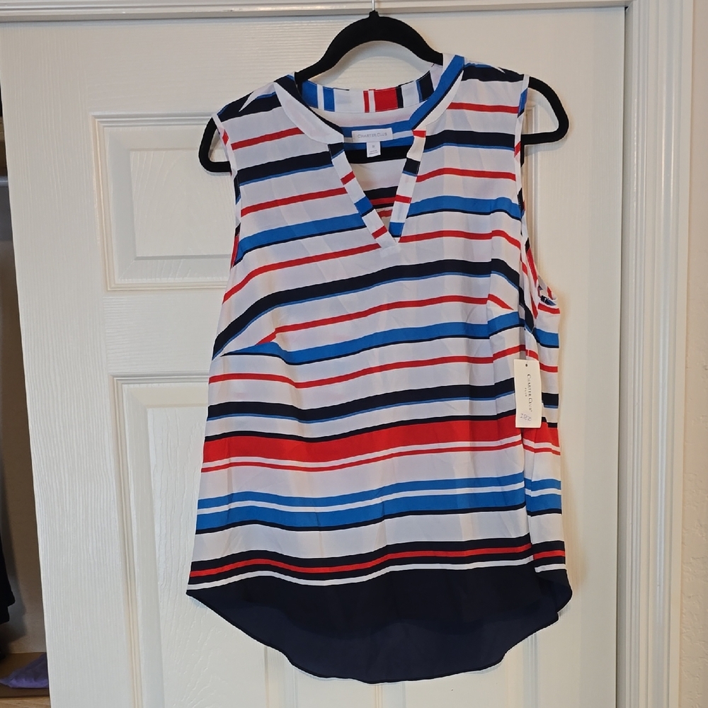 Charter Club Vibrant Striped Tank Top